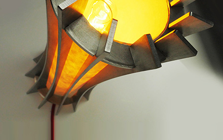 Lampe inox designer - tube edison led